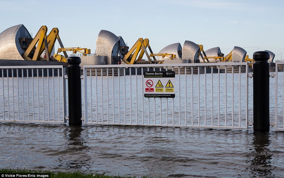 Defence strategy: The Thames Barrier at Woolwich in South-East London is closed