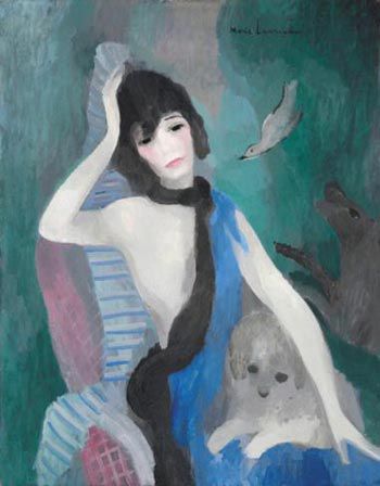 마리 로랑생, 샤넬의 초상, 1923년, 캔버스에 유채, 92×73cm, 파리 오랑제리 미술관 소장.