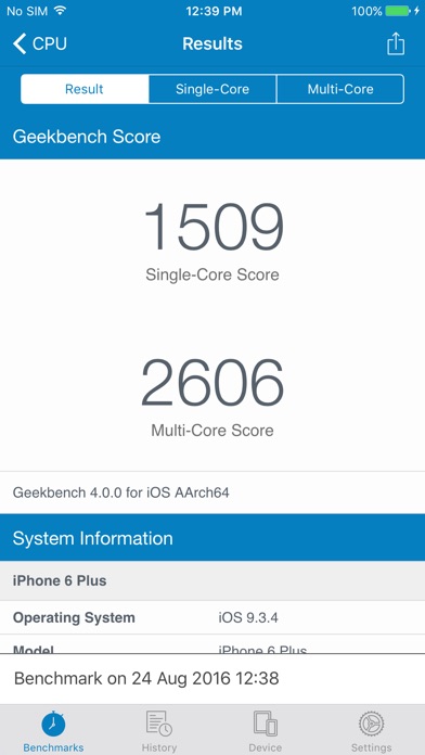 Geekbench 4 앱스토어 스크린샷