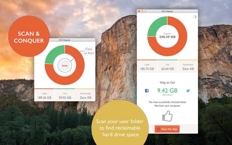 HD Cleaner - Free up Disk Space on your Hard Drive App Store Screenshot