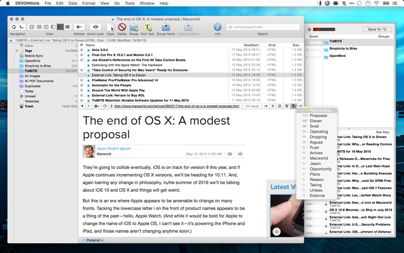 DEVONthink App Store Screenshot