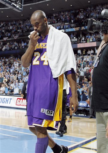 Los Angeles Lakers Guard Kobe Bryant Walks