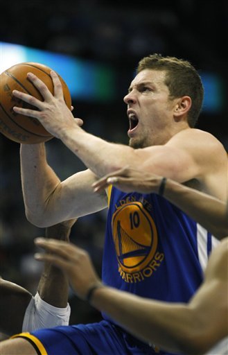 Golden State Warriors Forward David Lee (10) Drives