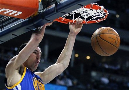 Golden State Warriors Guard Klay Thompson (11) Dunks