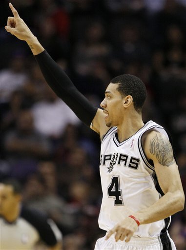 San Antonio Spurs' Danny Green Celebrates