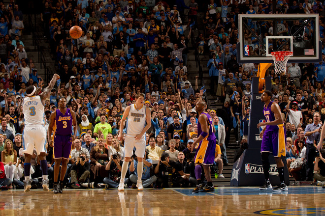 Ty Lawson #3 Of The Denver Nuggets Makes