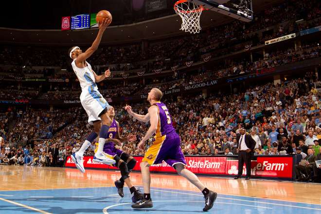 Corey Brewer #13 Of The Denver Nuggets Scores