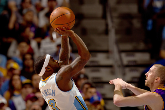 Ty Lawson #3 Of The Denver Nuggets Shoots