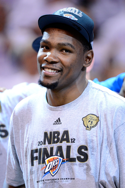Kevin Durant #35 Of The Oklahoma City Thunder Looks