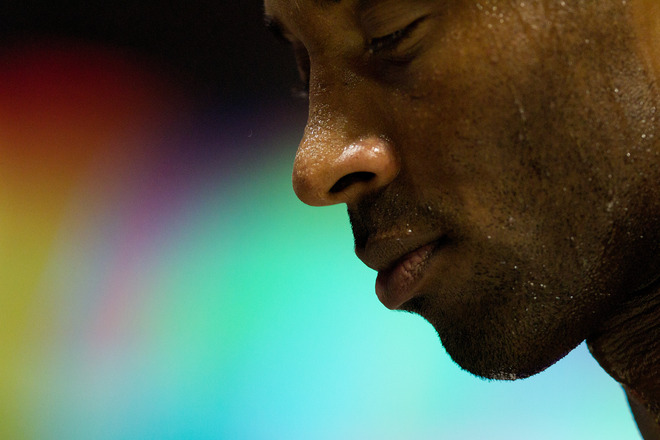 Kobe Bryant #24 Of The Los Angeles Lakers Walks