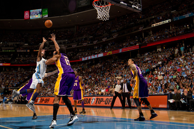 Ty Lawson #3 Of The Denver Nuggets Shoots