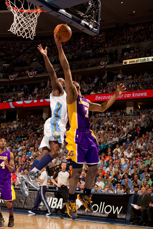 Ramon Sessions #7 Of The Los Angeles Lakers Makes