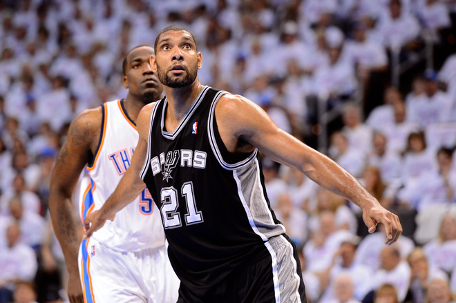 Tim Duncan #21 Of The San Antonio Spurs Boxes