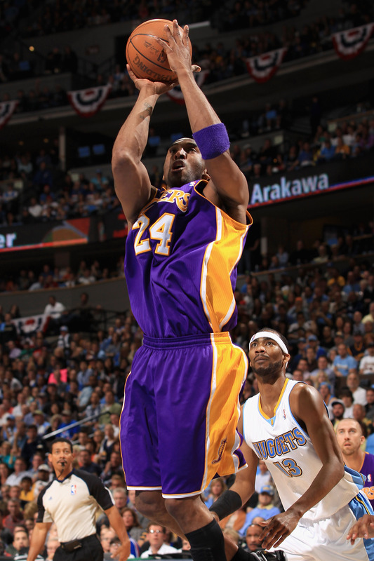 Kobe Bryant #24 Of The Los Angeles Lakers Takes