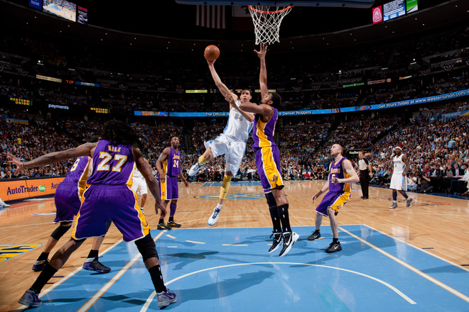JaVale McGee #34 Of The Denver Nuggets Shoots