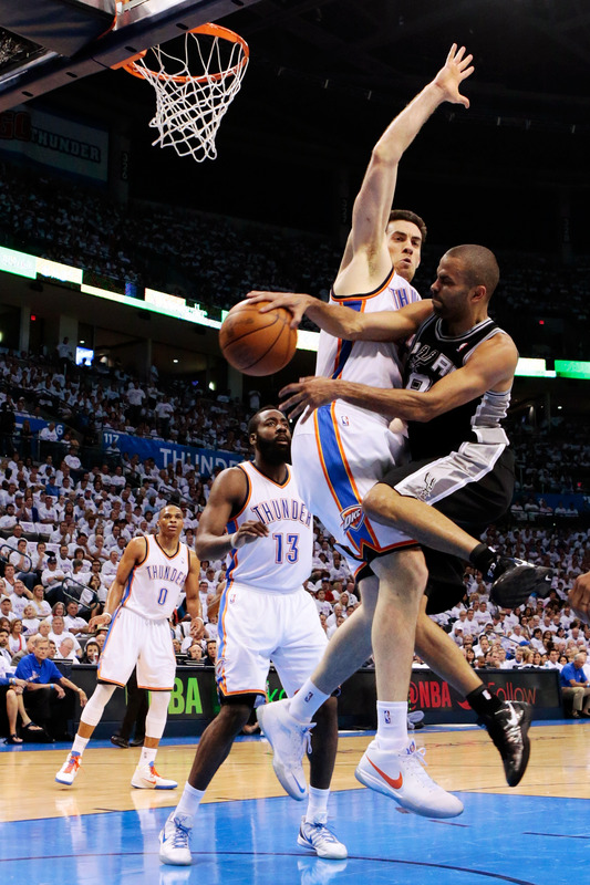 Tony Parker #9 Of The San Antonio Spurs Looks