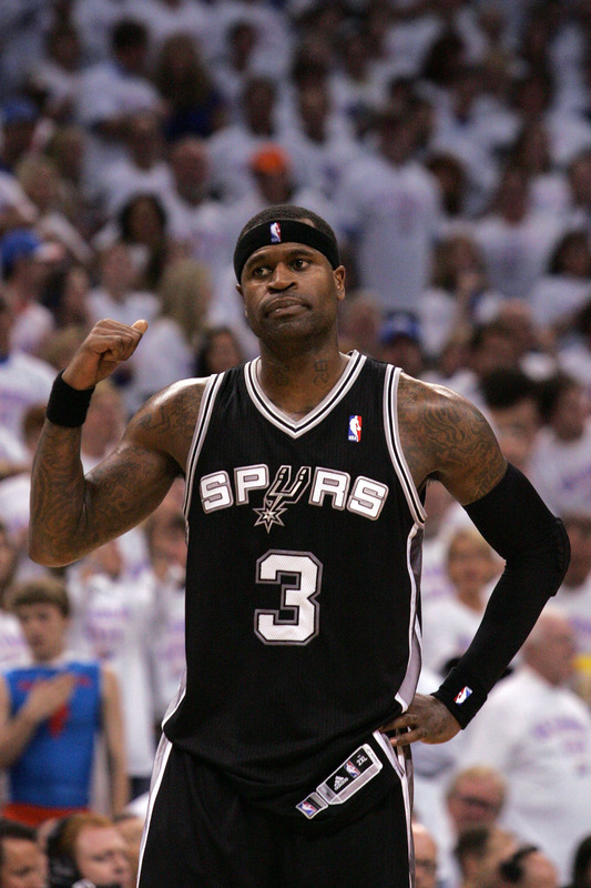 Stephen Jackson #3 Of The San Antonio Spurs Gestures