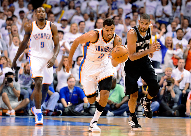 Thabo Sefolosha #2 Of The Oklahoma City Thunder Takes