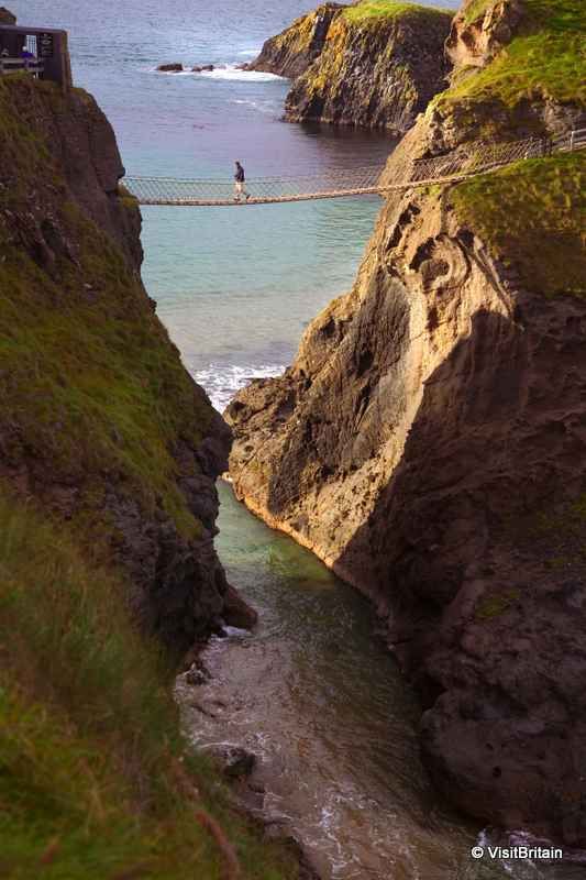 Carrick-a-Rede Rope  Bridge in Northern Ireland