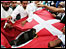 Protesters in Jakarta burn the Danish flag on 3 February 2006