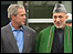 George Bush (L) and Hamid Karzai at Camp David - 05/08/2007