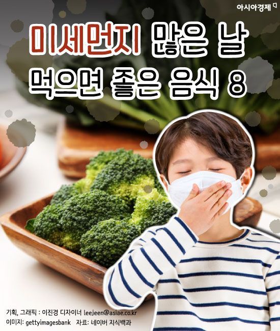 미세먼지 심한 날, 먹으면 좋은 음식