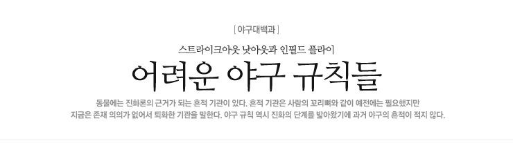 어려운 야구 규칙들