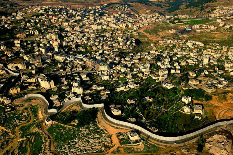The Separation Wall built by Israel in the West Bank