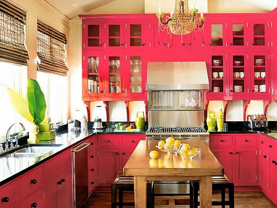 Bright Pink Kitchen