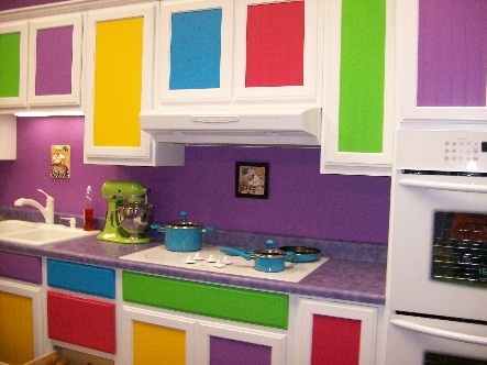 Really Colorful Kitchen