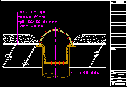KCD-1000 수직형 루프드레인(ROOF DRAIN)일반형 설치 상세도