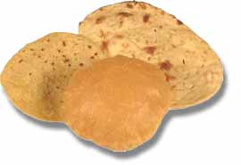 Poori (Fried Flour Flat Breads)