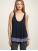 Sleeveless contrast-hem sweater