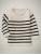 Rolled-edge striped sweater