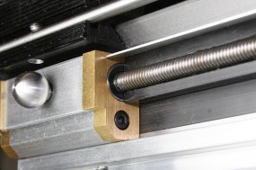 Closeup of Plastic Lead Screw Back Support