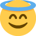후광이 있는 웃는 얼굴 😇