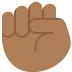 Raised fist (medium dark skin tone) ✊🏾