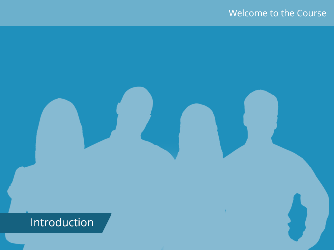 Course welcome screen