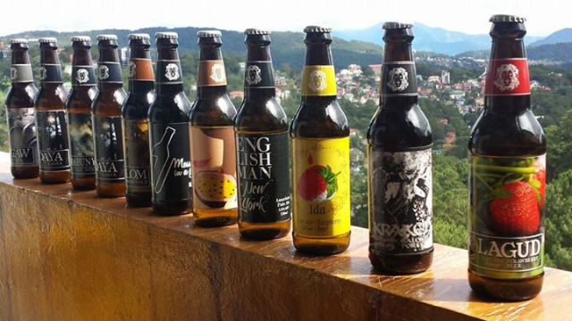 BOTTLES OF BEER. Enjoy bottles of craft beers with a view of the city at Baguio Craft Brewery. Photo courtesy of Baguio Craft Brewery