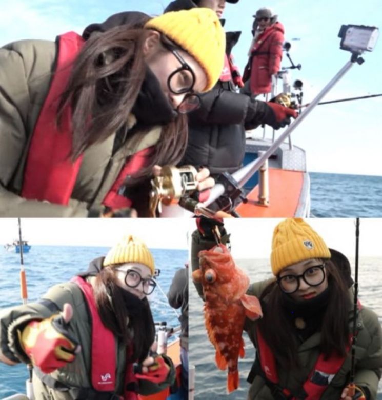 바다 낚시 중인 김보라. 사진 = 채널A '나만 믿고 따라와, 도시어부2 (이하 '도시어부2')'