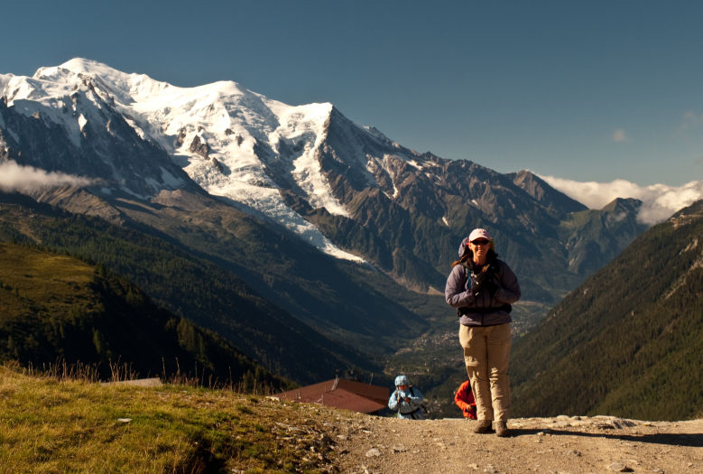 Starting the hike up and out of Le Tour - Mont Blanc in the background Starting the hike up and out of Le Tour - Mont Blanc in the background