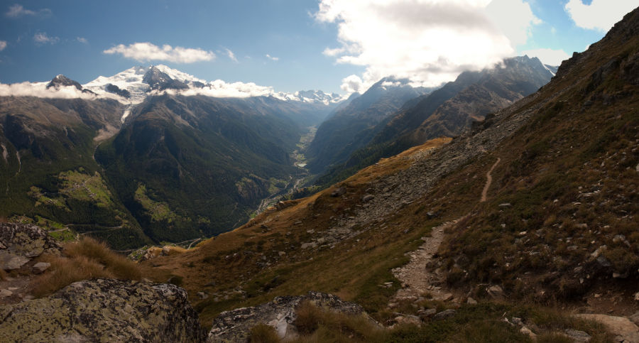 The Dom and the Mattertal Valley The Dom and the Mattertal Valley