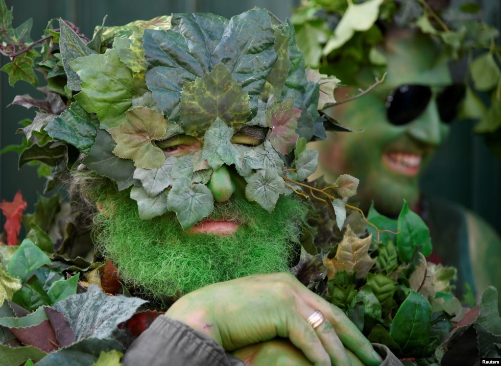 영국 헤이스팅스에서 녹색 축제 '잭 인 더 그린(Jack In The Green)'이 열렸다.