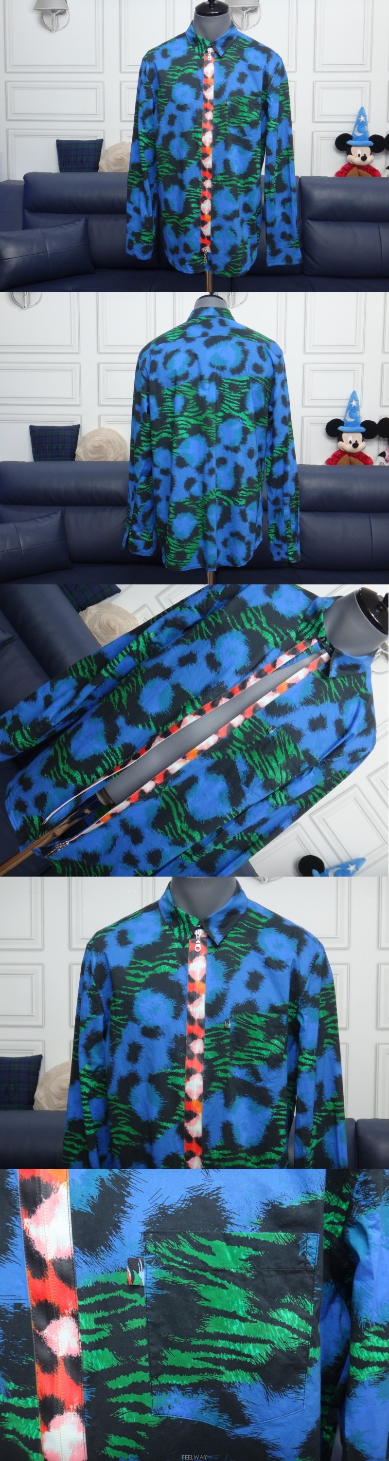 (105호) KENZO x H&M 콜라보레이션 남성 집업 셔츠 정품