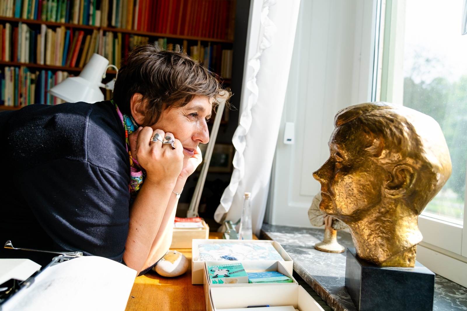 Tecknat porträtt av Astrid Lindgren Tecknat porträtt av Astrid Lindgren