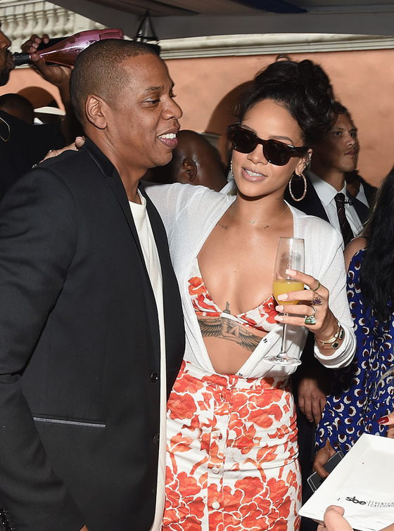 (EXCLUSIVE COVERAGE) attends Roc Nation and Three Six Zero Pre-GRAMMY Brunch 2015 at Private Residence on February 7, 2015 in Beverly Hills, California.