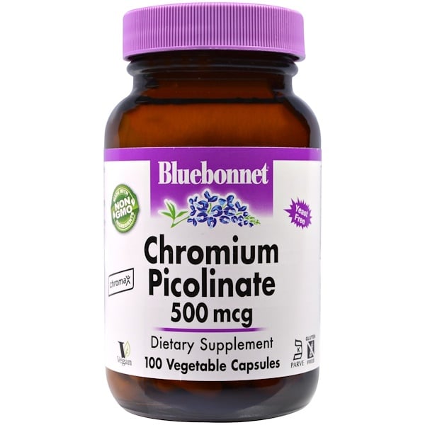 Bluebonnet Nutrition, 크롬 피콜리네이트, 500 mcg, 100 베지캡