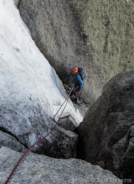 Névé in the couloir