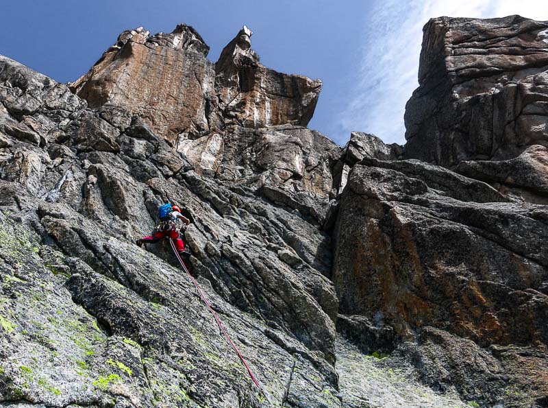 Easy ground on 2nd pillar” photo Misha Gopaul