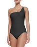 Watch-Band One-Shoulder Swimsuit